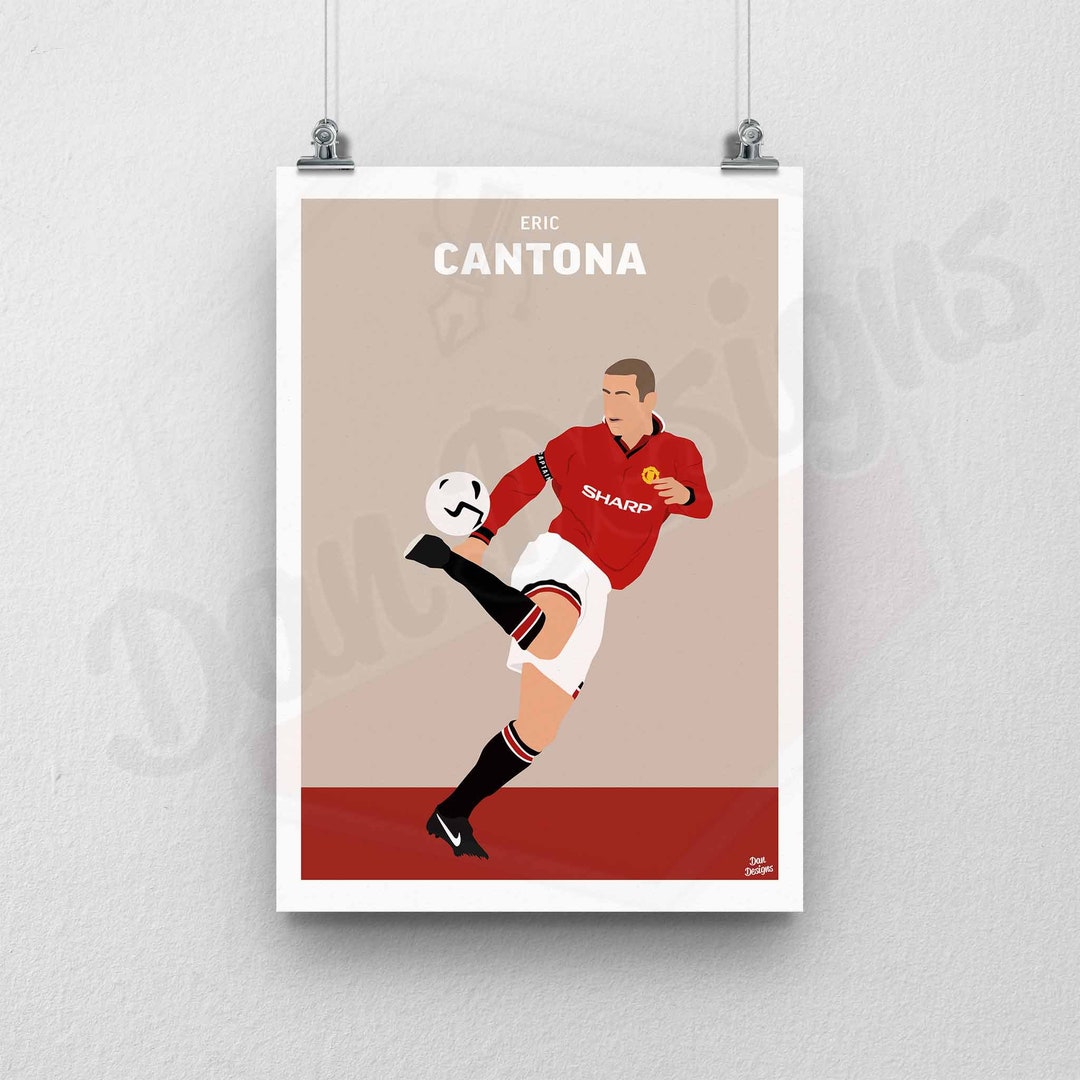 Poster Eric Cantona – Olympique De Marseille – Carte Rookie 1990 – Onze Mondial