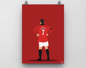 Eric Cantona Poster - Man Utd Football Print
