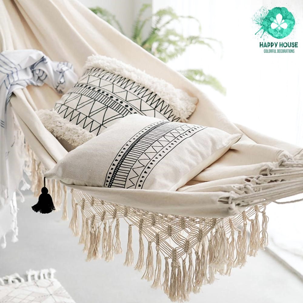 Large 2 Person Hammock Boho Style / Brazilian Macrame Fringed Etsy