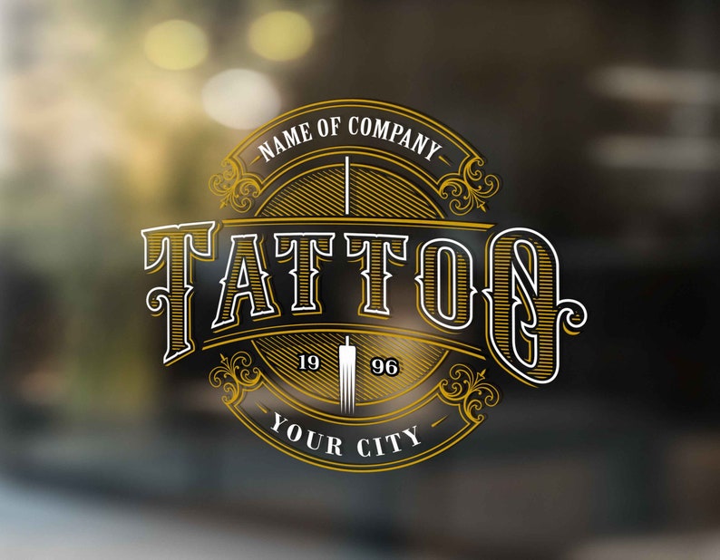 Tattoo Studio Storefront Decal, Window Sticker, Tattoo Shop Custom ...