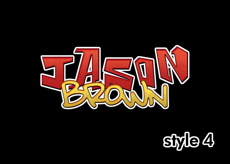 Personalized Custom Graffiti Wall Decal Graffiti Art Etsy