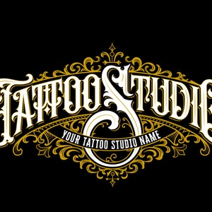 Personalized Tattoo Logo Tattoo Shop Custom Decal Tattoo - Etsy