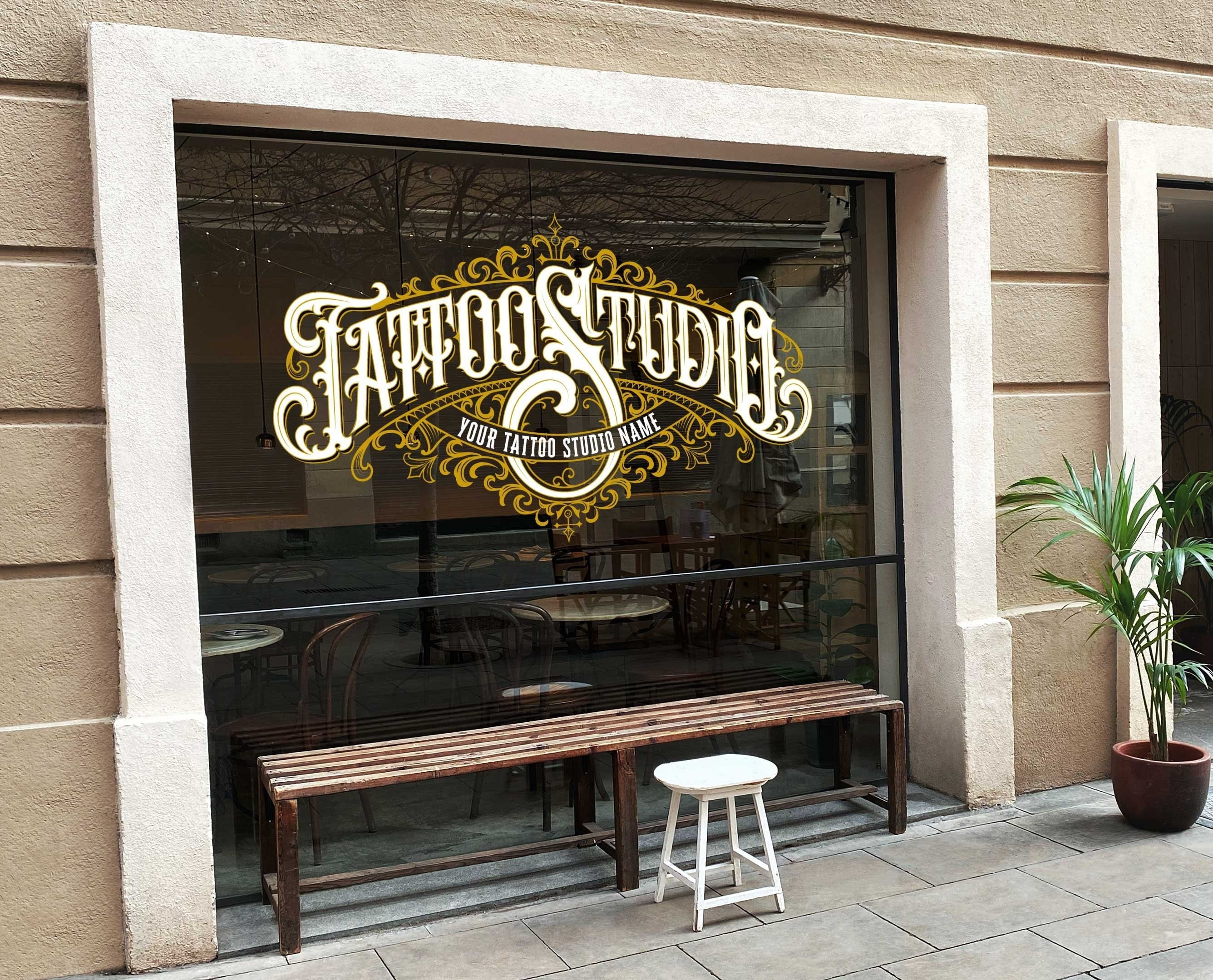 Personalized Tattoo Logo, Tattoo Shop Custom Decal, Tattoo Studio ...
