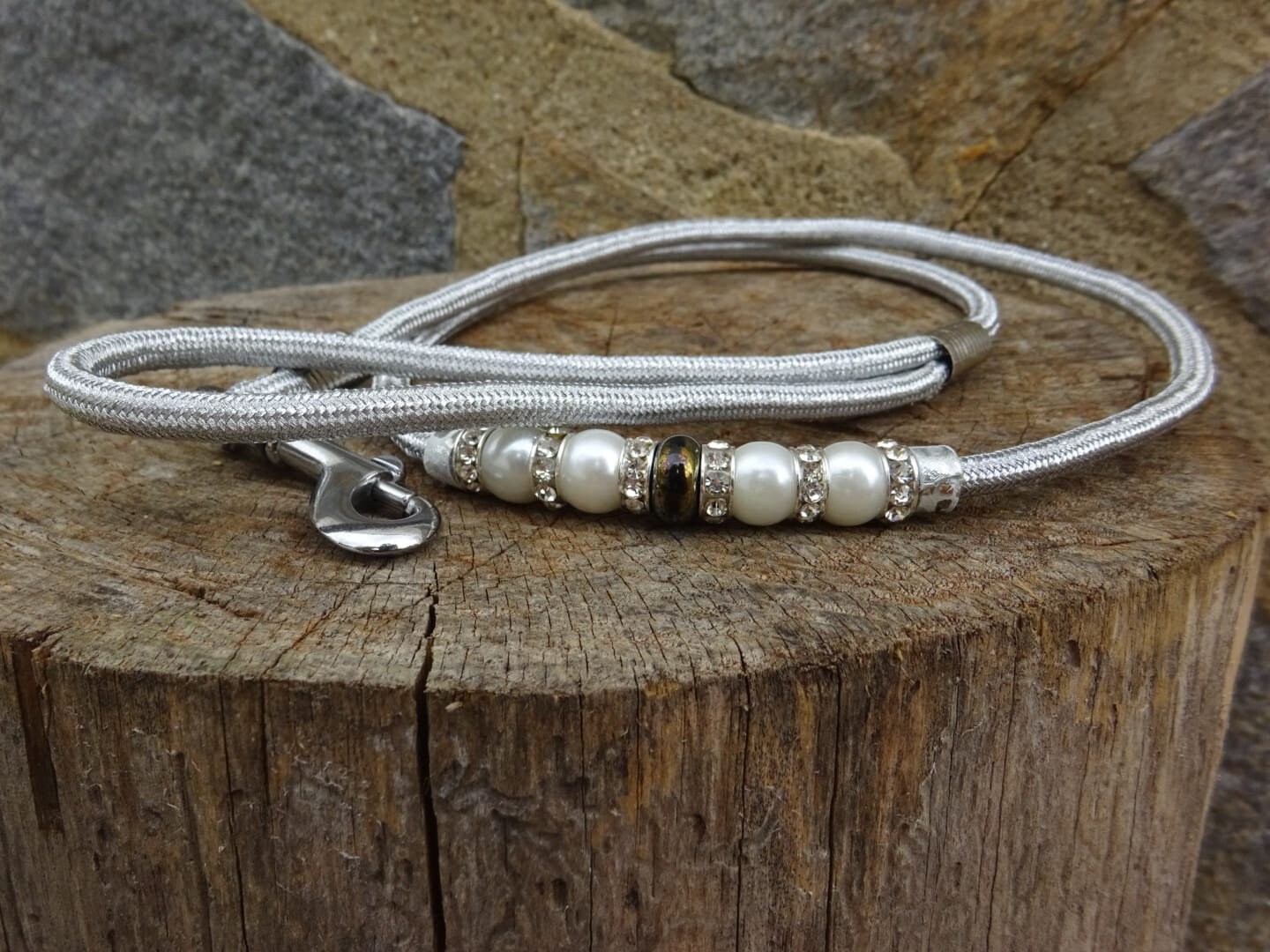 Dog Show Lead Silver Handmade Dog Show Leads Nylon Leash Etsy