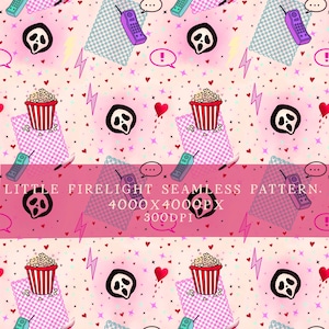 90s Scream Seamless Pattern | 1st Edition |4000px 300dpi PNG Digital Paper | 90s Retro | Halloween Seamless | Horror Movie | Ghostface PNG
