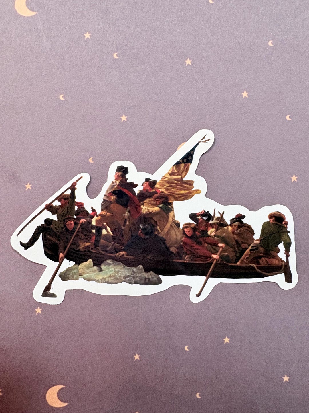 Revolutionary Sticker Washington Crossing the Delaware Sticker | Patriotic American History ...