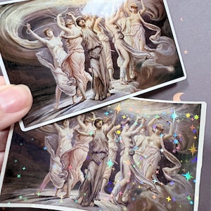 Plejaderna-klistermärke – Grekisk mytologikonst | Magisk gudinna-klistermärke