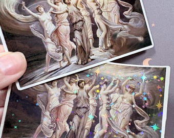 Pegatina de las Pléyades – Arte de la mitología griega / Pegatina de la diosa mágica