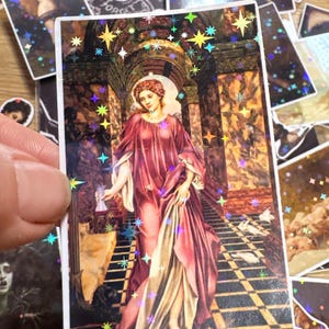 Paquete de pegatinas de brujas vintage / Arte feminista / Pegatinas góticas para Kindle, portátil, tarot y journaling imagen 11