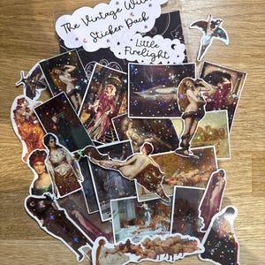Paquete de pegatinas de brujas vintage / Arte feminista / Pegatinas góticas para Kindle, portátil, tarot y journaling imagen 2