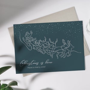 Cartão de felicitações de Natal para impressão, cartões de felicitações de feliz Natal, cartão DIY de feliz ano novo, download digital