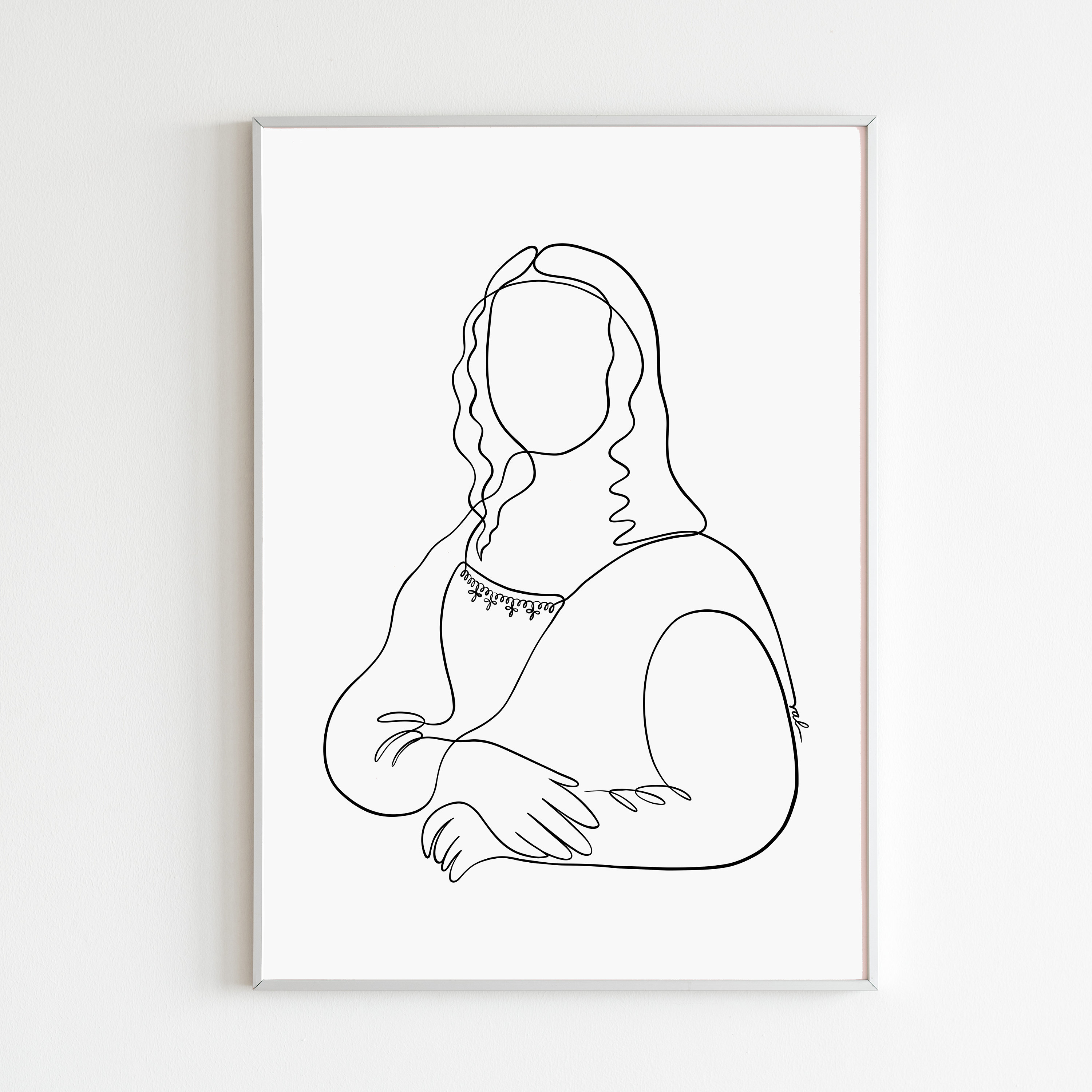 Mona Lisa Art Print, Minimalist Mona Lisa Printable, Abstract Mona Lisa  Poster, One Line Drawing - Etsy