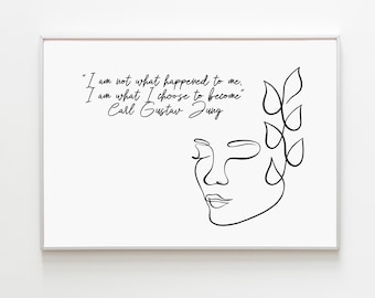 Carl Jung Quote Art Print Therapy Poster Psychology Art Therapist Office Decor Mental Health Art Counsellor Office Artwork