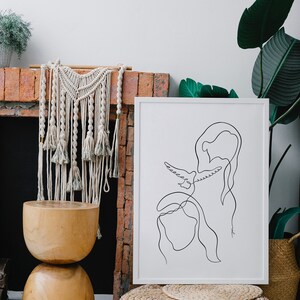 Holy Trinity Art Print, Jesus Line Art, Lds Poster, Abstract Trinity, Christian Modern Posters, Alternative Biblical Art, Father Spirit Son image 6