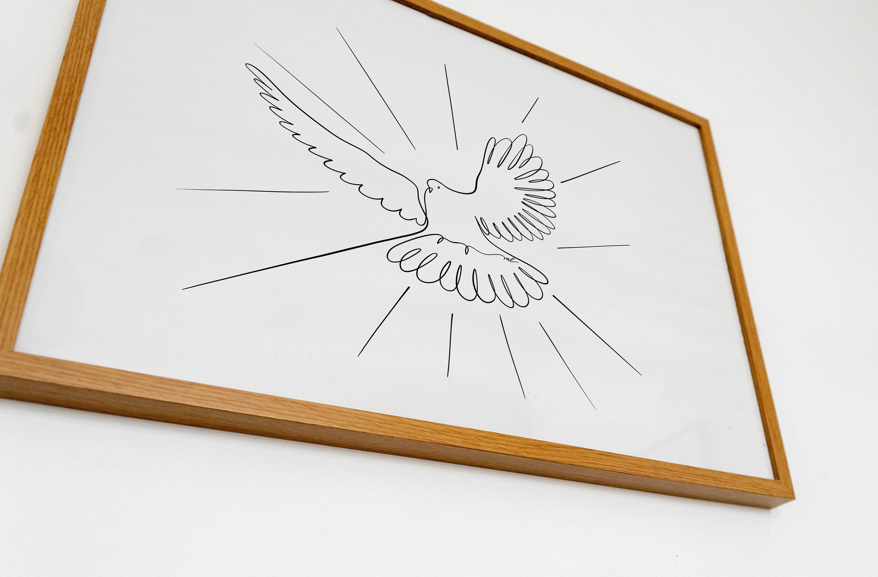 Holy Spirit Dove Art Print, the Holy Spirit Printable, Christian Line ...