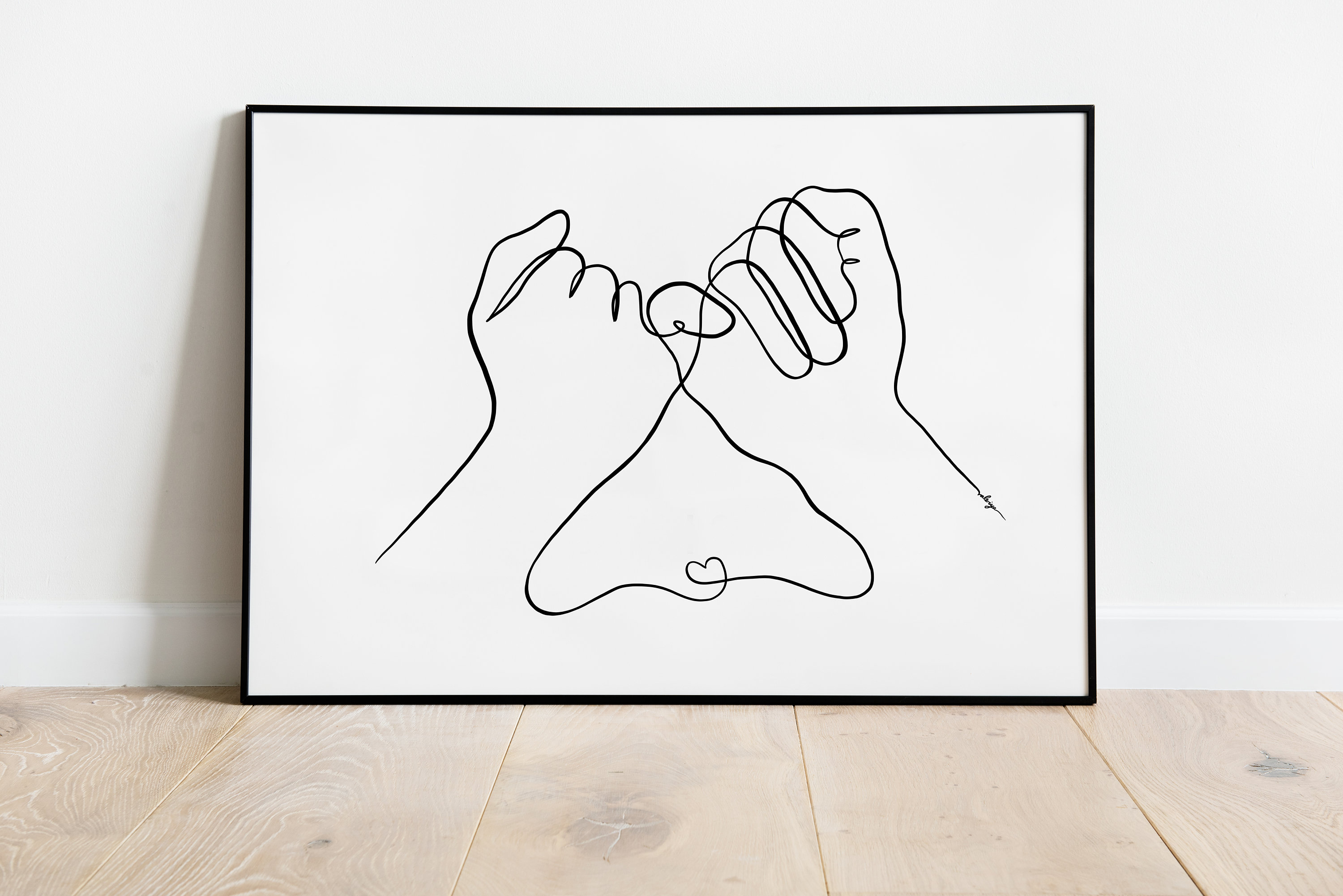 Pinky Promise Print Pinky Swear Line Art Love Relationship Gift Couple Art  Minimalist Hands Poster Hands Wall Art -  Canada
