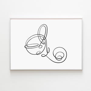Wydruk ścienny Vestibular System, abstrakcyjna anatomia ucha wewnętrznego do druku, ilustracja medyczna, wystrój biura laryngologa, nowoczesny plakat neurologiczny