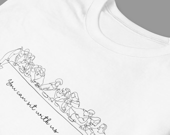 The Last Supper Shirt, You Can Sit With Us Jesus T-Shirt Last Supper T Shirt, Catholic TShirt, Modern Christian Apparel Faith Based Clothing
