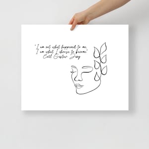 Carl Jung Quote Poster, Mental Health Art, Therapy Wall Art, Psychology Print, Psychologist Office Decor, Counseling Poster, Therapist Decor