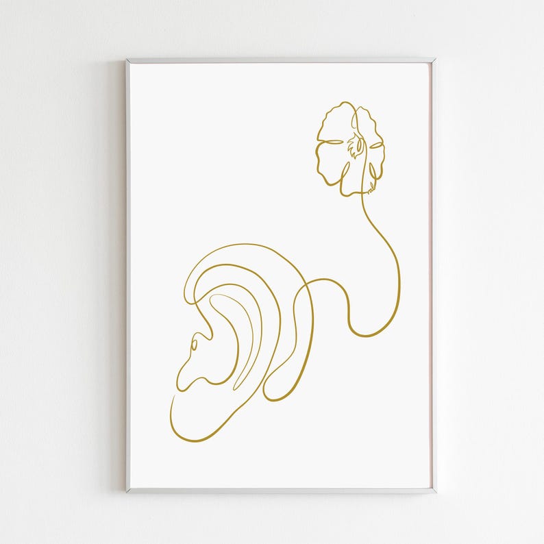 Minimalist Cochlear Implant Art Print, Audioprothesiste Office Decor ...