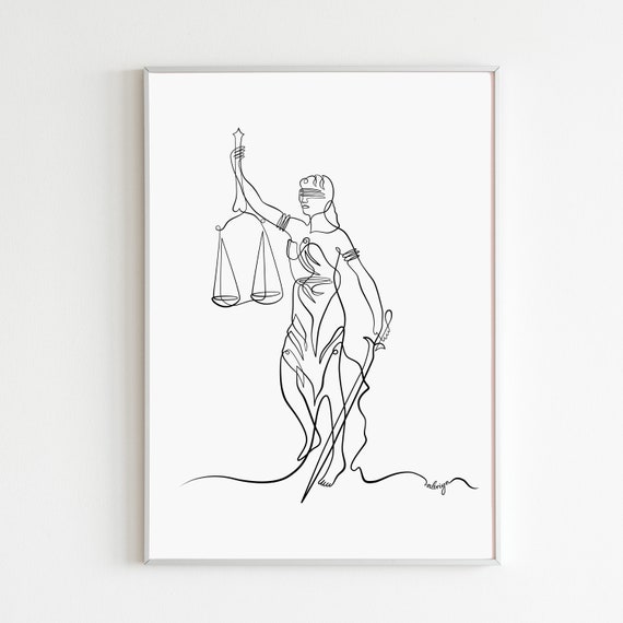 Lady Justice wall art Lawyer gift Lawyer office decor Law | Etsy