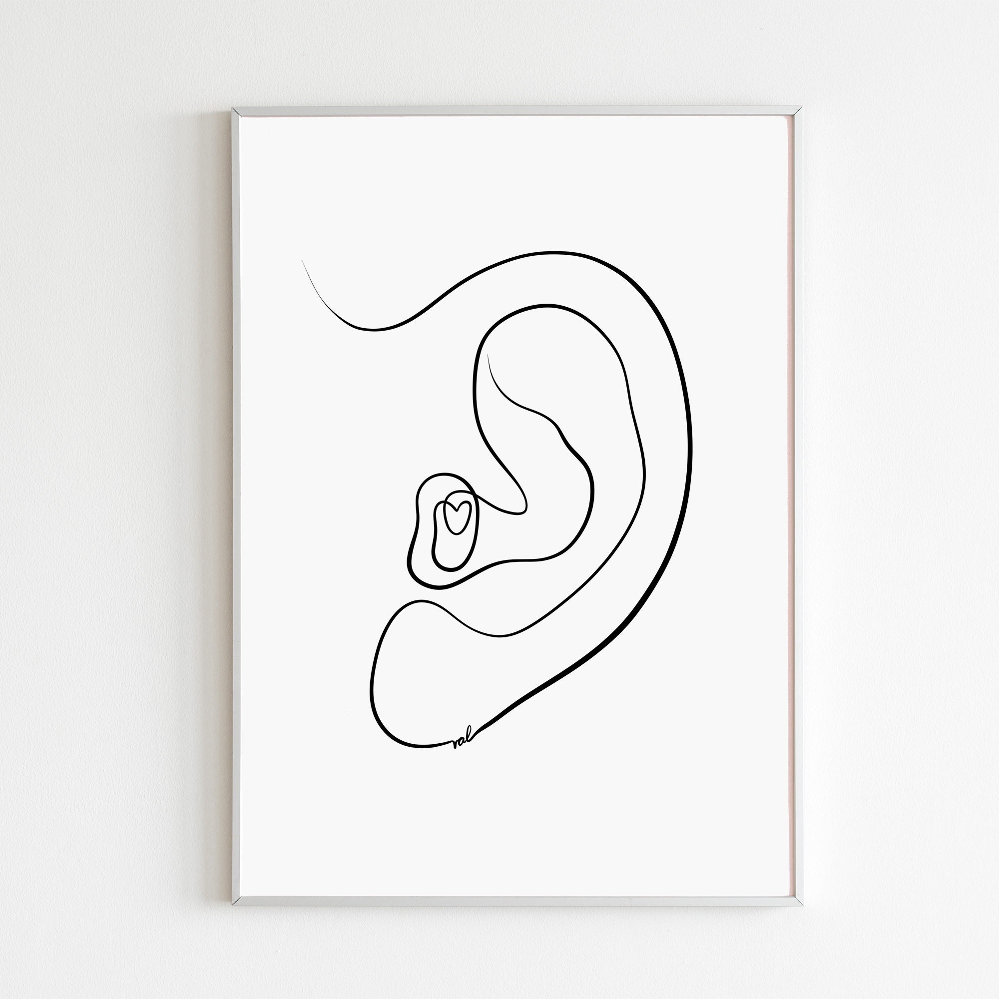 Hearing Aid Art Print Audiology Art in the Ear Implant Printable ...