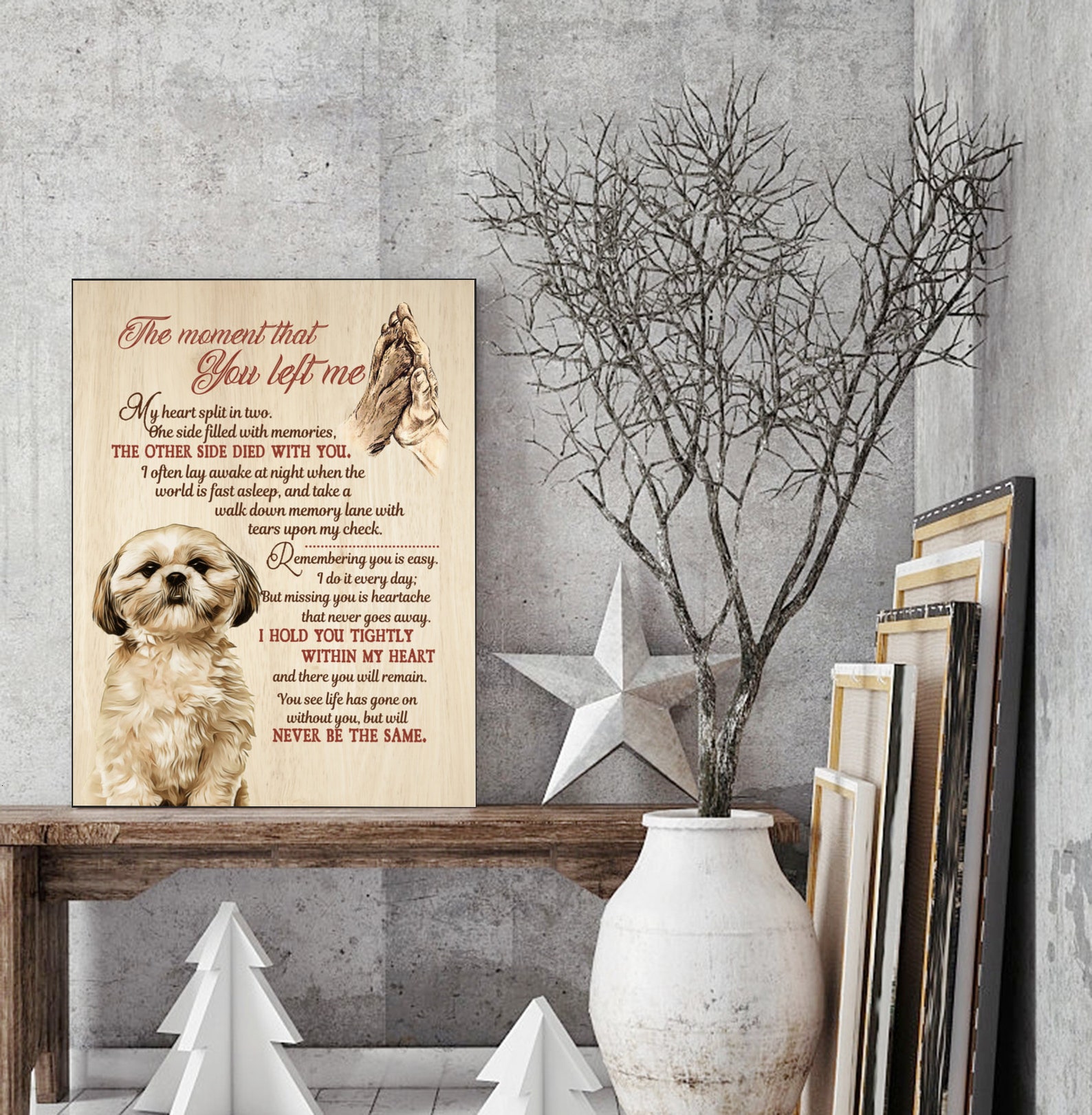 Personalizado Memorial Pet Gift Wall Art Canvas la foto se Etsy