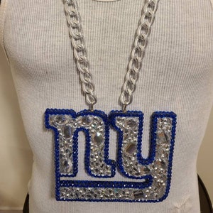 New York Giants Bling Chain NY Giants Necklace Gians Turnover Chain New York Giants Gameday Chain Etsy