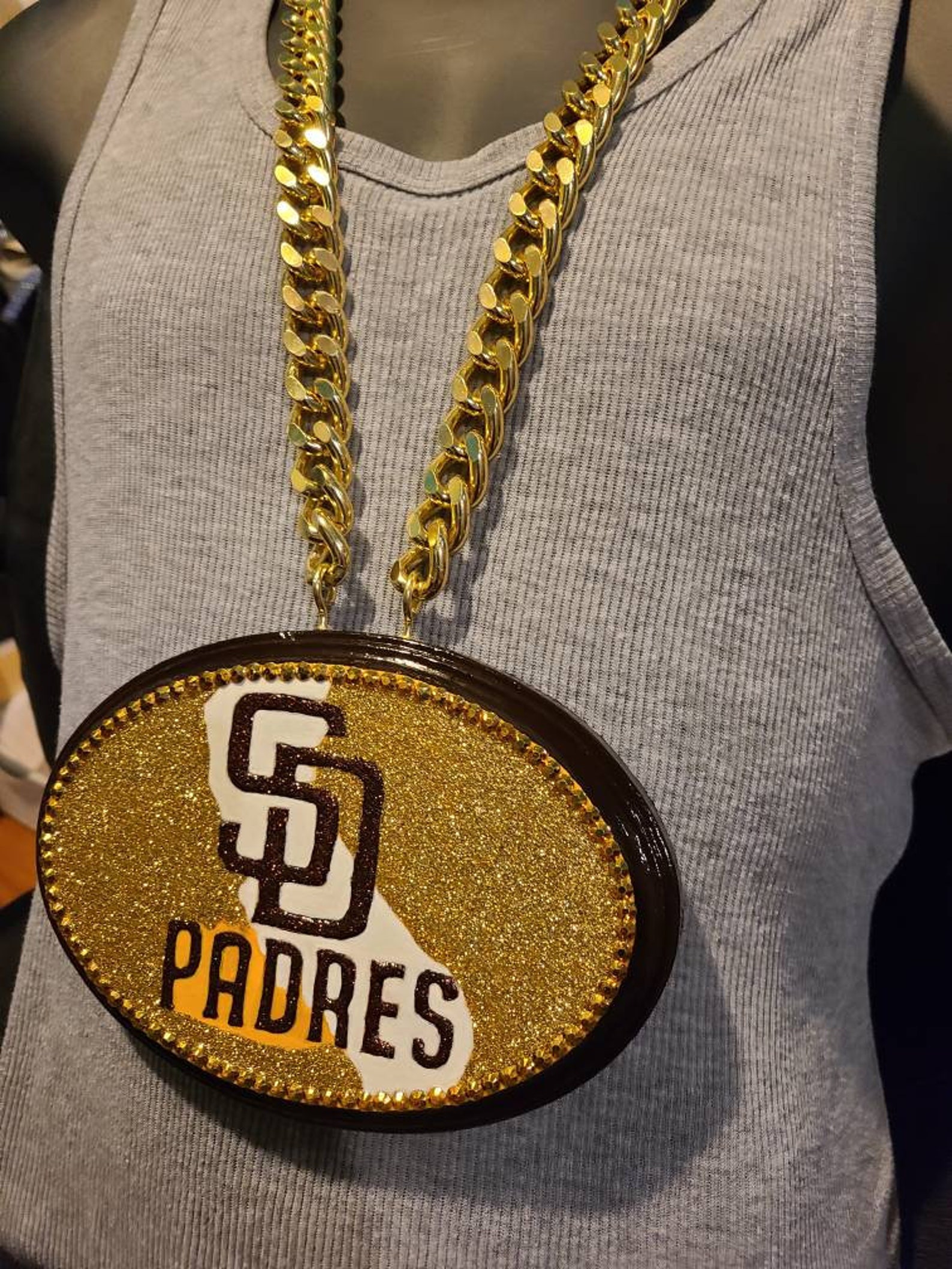 San Diego Padres Chain San Diego Turnover Necklace Padres | Etsy