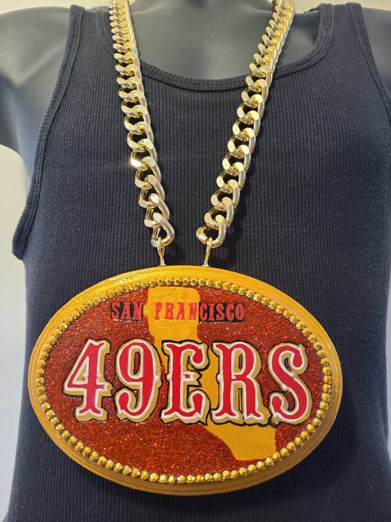 San Francisco 49ers Bling Dog Tag Necklace