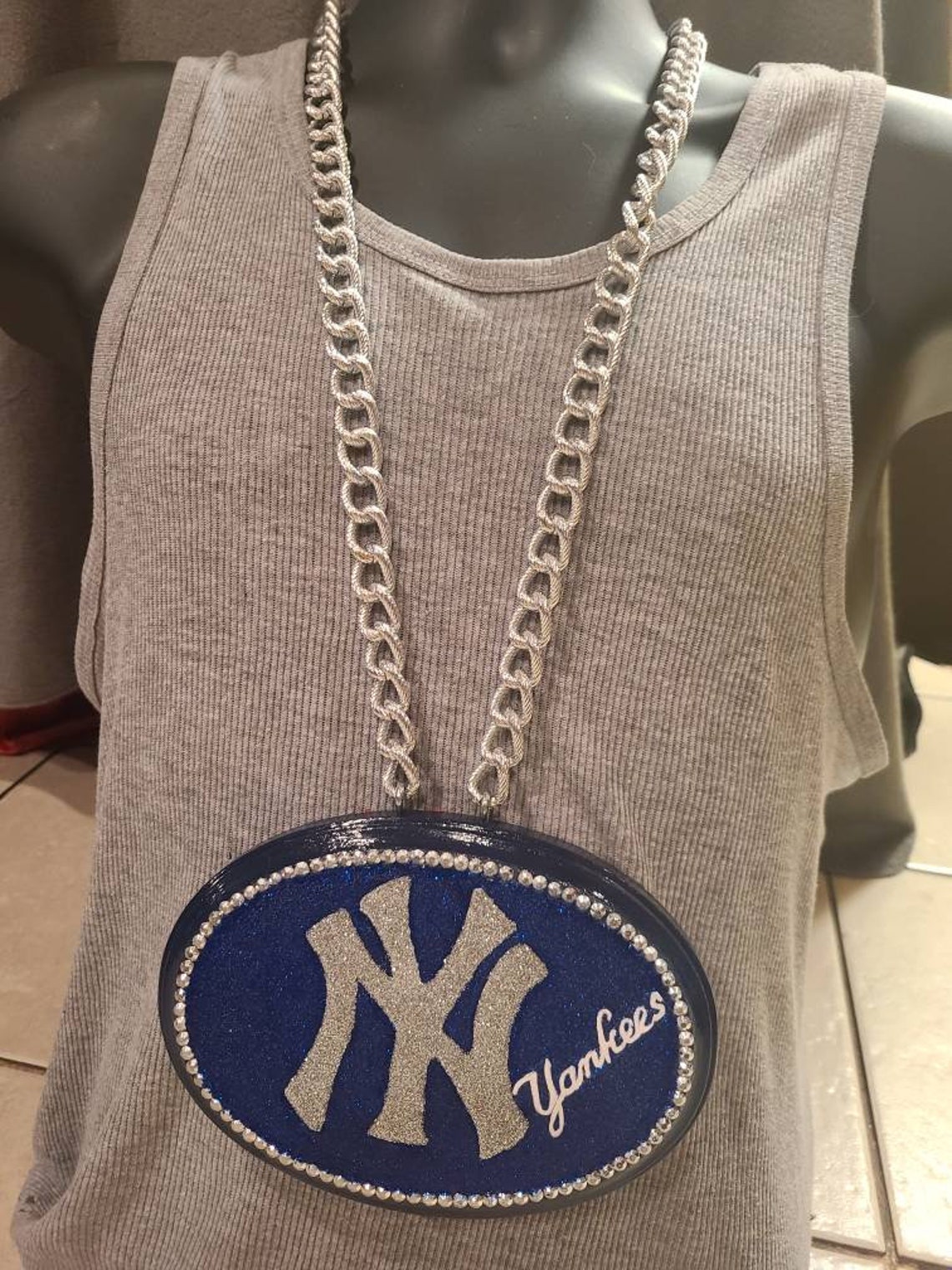 Ny Yankees bling chain Yankees big chain ravens turnover chain Etsy