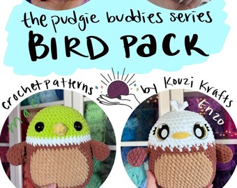 4in1 Bird Pack; Chicken, Chick, Mallard Duck, Eagle Crochet Patterns DIGITAL DOWNLOAD