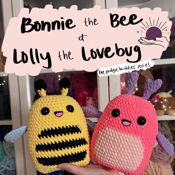 Bonnie die Bee & Lolly the Love Bug Häkelanleitung + BONUS Beatrice der Schmetterling DIGITAL DOWNLOAD