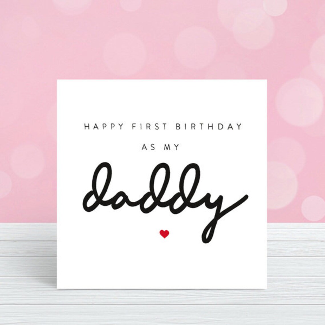 First Birthday As Dad Card First Birthday As Etsy