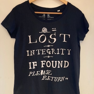 Rare Radiohead Lost Integrity official W.A.S.T.E. Merch black T-Shirt Size Uk/EU small (US extra small) hard to find limited edition