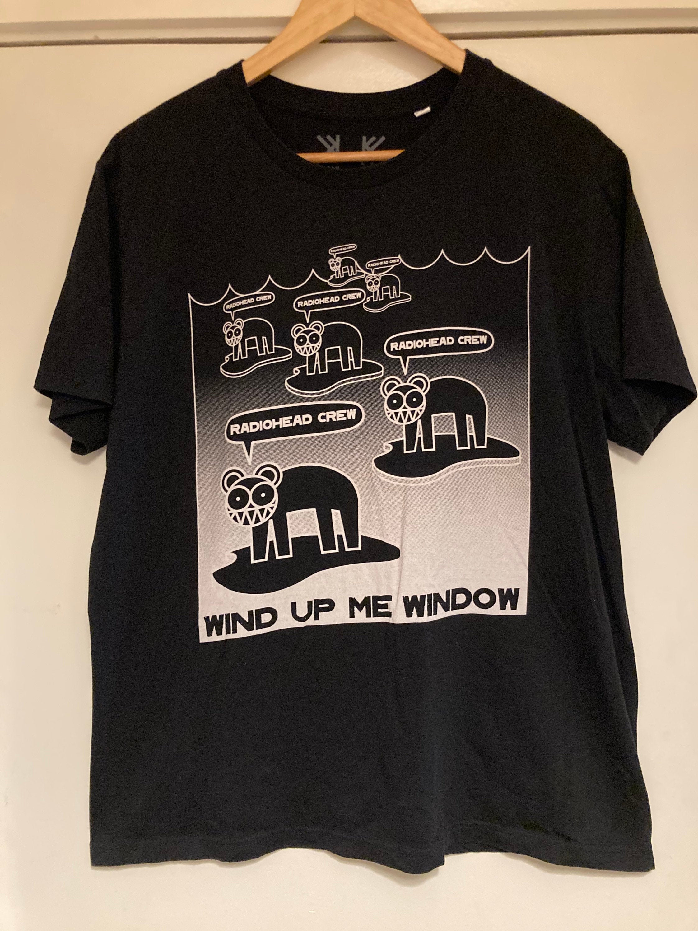 Rare Radiohead waste wind up me window crew black T-Shirt | Etsy