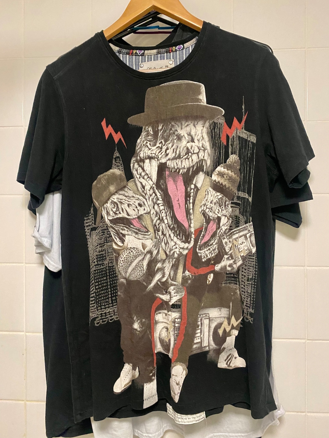 Rare Elvis and Jesus Beastie Boys / Run DMC Inspired Black T-shirt Size ...
