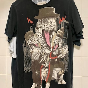 Rare Elvis and Jesus Beastie Boys / Run DMC inspired black T-shirt size M
