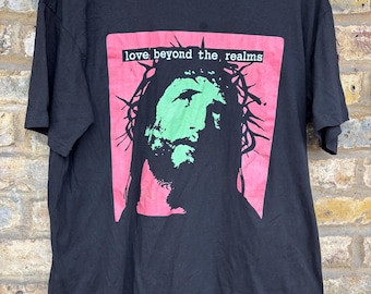 Rare Love Beyond The Realms Japanese import Jesus Christ T-shirt size L