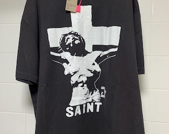 Rare Saint Michael Japanese Import Saint Jesus T-shirt Size XL