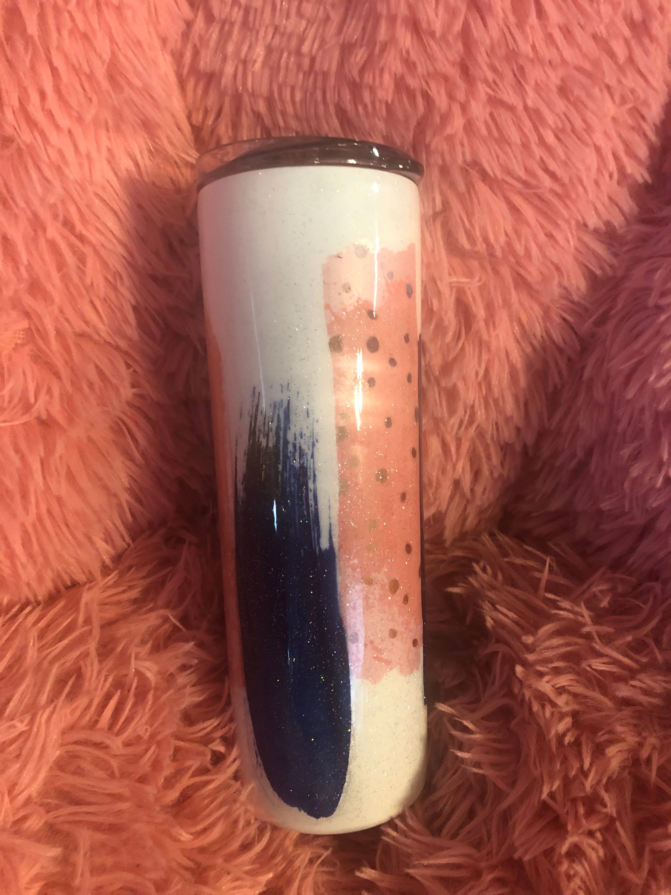 20 oz brush stroke painted tumbler Etsy