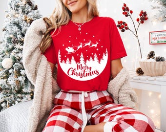 Pretty Merry Christmas tshirt / Holiday shirt / Christmas Gathering Shirt/ Christmas holiday shirt / 2001w unisex fit