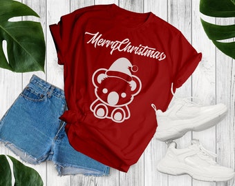 Merry Christmas Koala, Aussie Christmas shirt, Australian Christmas shirt, Cute koala Christmas shirt, 2001w Unisex fit 100% cotton