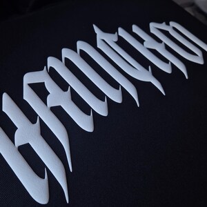 Custom Puff Print Hoodie - Personalized 3D Text Sweatshirt image 5