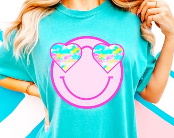 Summer Vibes Tie Dye Smiley PNG SVG JPG, Neon Summer Vacation, Schools out for Summer svg, retro Summer tshirt, summer sublimation designs