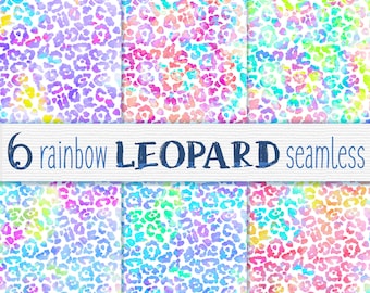 Colorful Leopard Print Pattern, High Resolution JPG PNG, Jewel Tone Pink  Seamless Animal Print Background, Printable Instant Download 