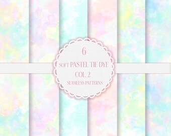 spring summer pastel Set of 5 CUTE SUMMER TREATS seamless  repeat patterns Instant download
