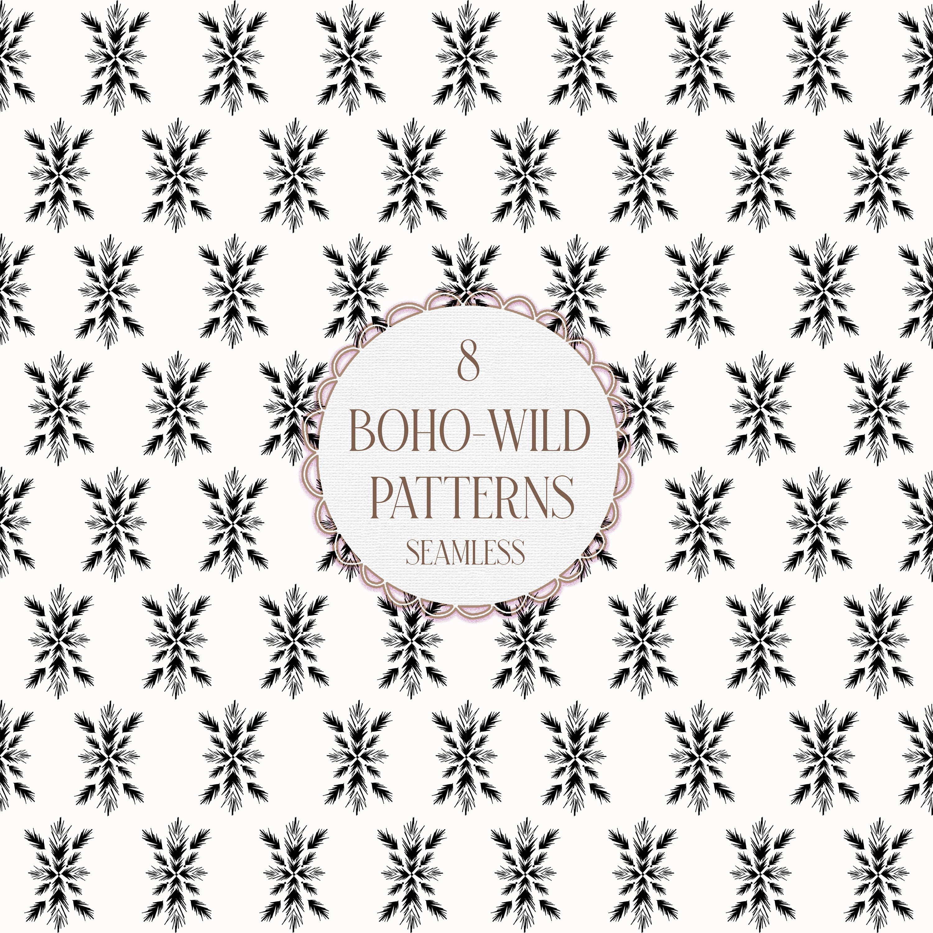 BOHOWILD Seamless Digital Patterns Background Paper Earthy Tones Muted