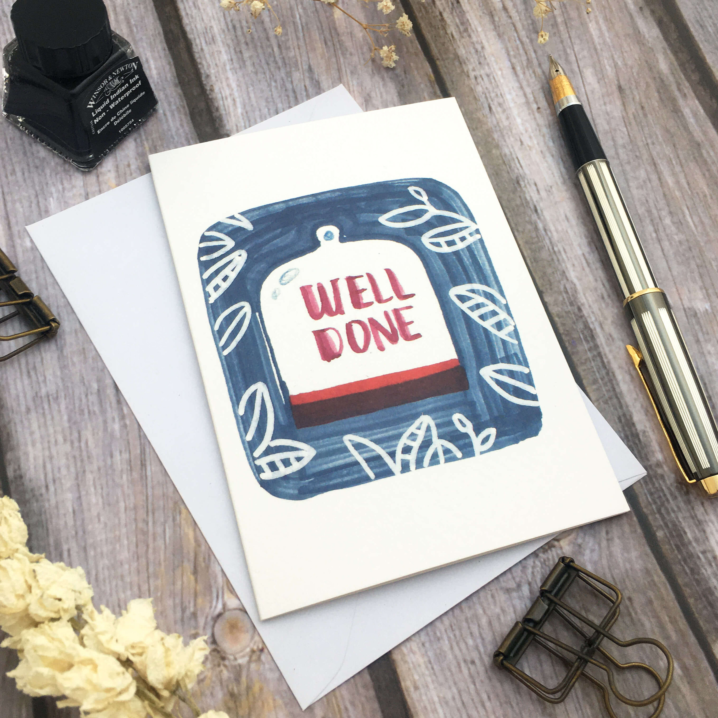 Well Done Greeting Card Congratulations Card New Job Card Etsy