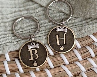 Unique Initial Pet ID Tag - Custom Deep Engraved Dog Tag, Dog Tags, Puppy Tag